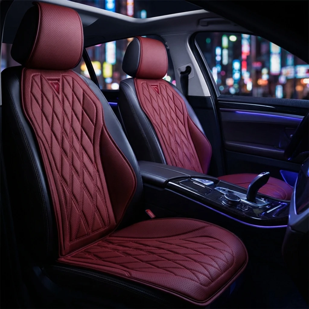 

Non-Slip Car Seat Pad for Four Seasons Breathable and Waterproof Anti-Slip Leather Car Seat Cover Universal Front Car Seat Cover