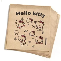 Sac en papier kraft Hello Kitty pour filles, sac cadeau Kawaii, décoration Harajuku, sac ziplock, breloques cadeaux d'anniversaire, 20 pièces