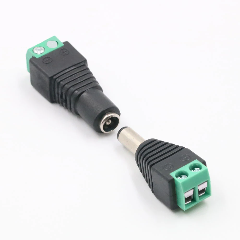 1/2/3PCS pair () Coax Cat5 To Bnc DC Power Male jack plug DC female Connector plug adapter Av BNC UTP for CCTV Camera Video