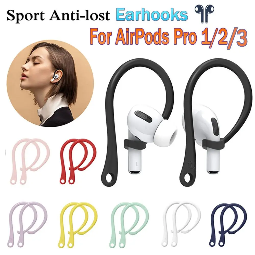 Protector Sports Protective Ear Hook Earphone Holders Silicone Anti-lost Earhooks Secure Fit Hooks For Apple AirPods 1 2 3 Pro