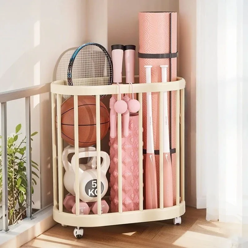Simple Modern Shelf Yoga Mat Storage Shelf Wheel Storage Tools Bedroom Floor Shelf