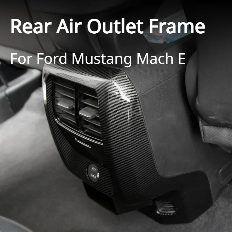 

Rear Air Outlet Frame for Ford Mustang Mach-E Anti-kick Plate Sticker Protective Cover Carbon Fiber ABS Interior Modification