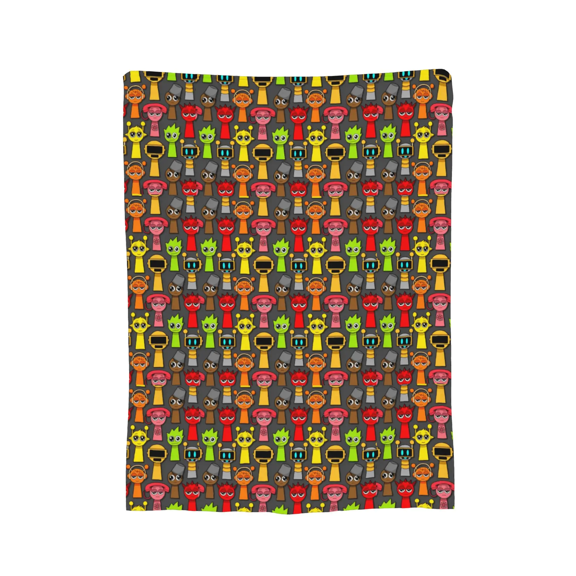 Cartoon Sprunki Game Blankets Flannel Summer  Breathable Super Soft Throw Blanket for Bed Couch Rug Piece