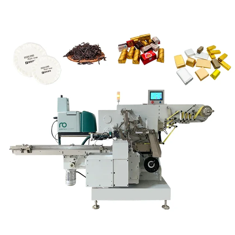 High speed paper wrapper and foil automatic chocolate bar cold seal package machine