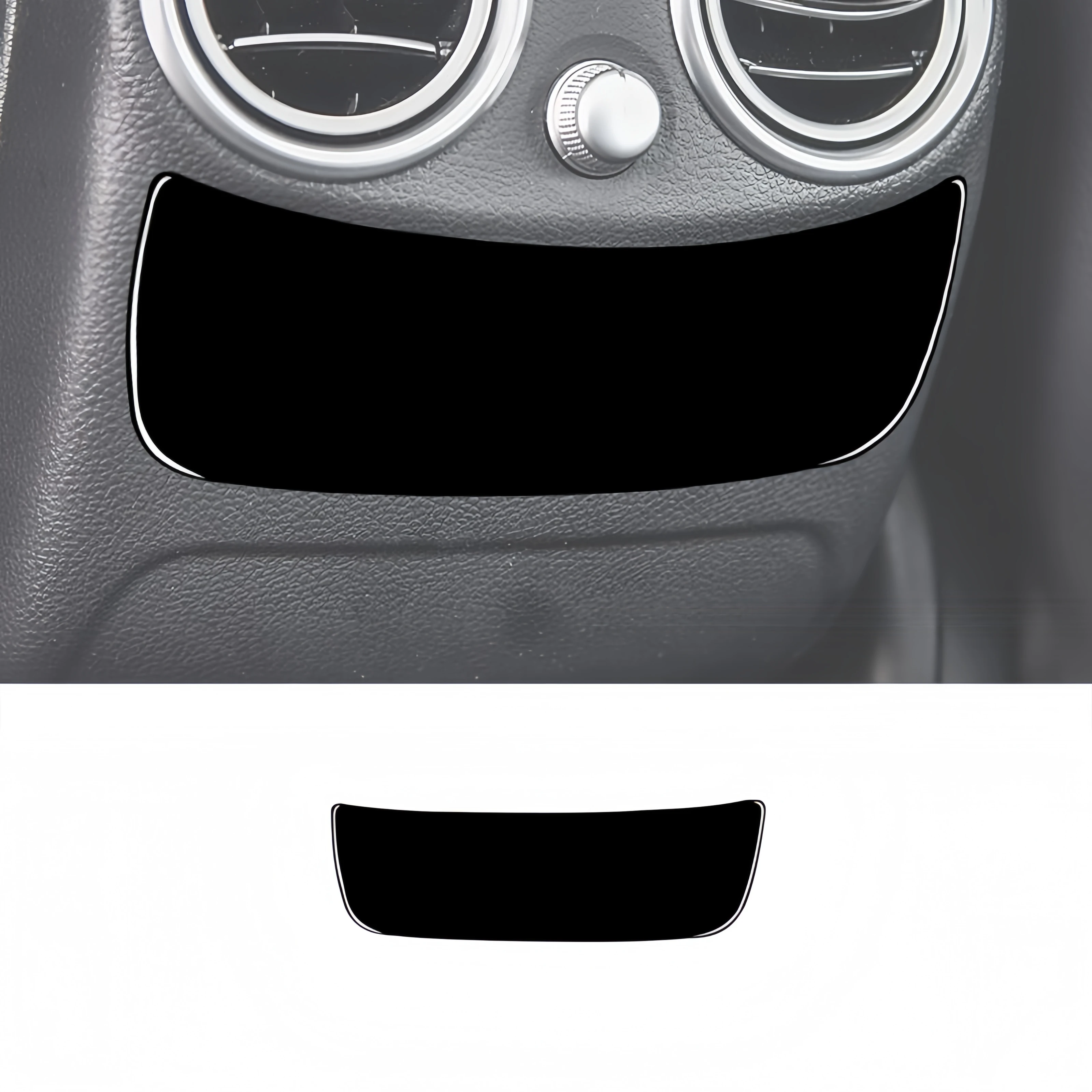 For Mercedes W205 Benz C Class GLC 2014-20 Piano Black Car Rear Seat Air Vent Outlet Below Panel Trim Cover Sticker Auto Zubehör