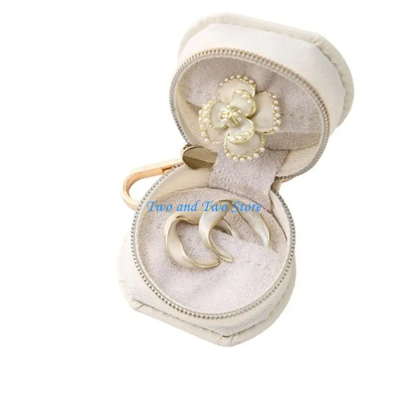 HX6F Elegant Jewelry Gift Bag Soft Genuine Leather Customizable Size for Earring Storage Wedding Party Favor Packaging