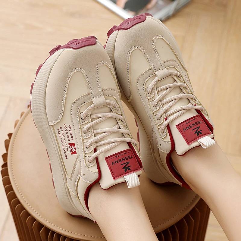 

Yb-2F56 Dad Shoes for Women 2025 New Popular Spring Women's Shoes Versatile Thick-Soled White Student Casual Sports