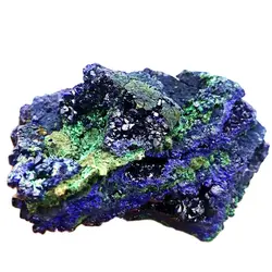 High-quality Natural Azurite Malachite Geode Quartz Crystal Geode Cluster Mineral Specimen Teaching Research Stone Collectible