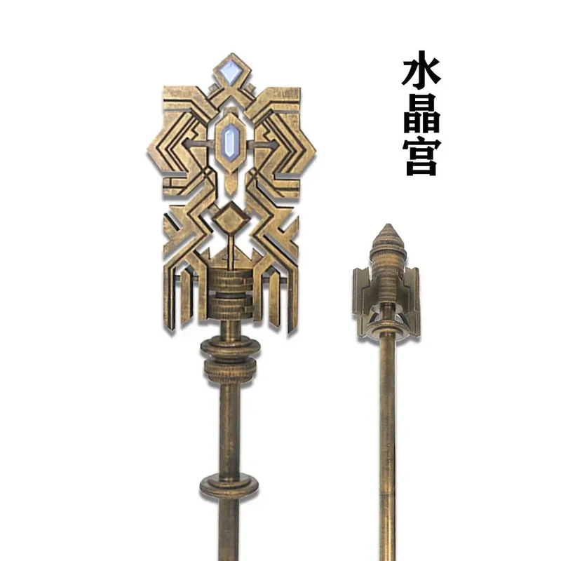 Game Final Fantasy XIV FF14 Crystal Exarch Staff Hammer Weapon Halloween Carnival Cosplay Party Props Accessories Game Fans Gift