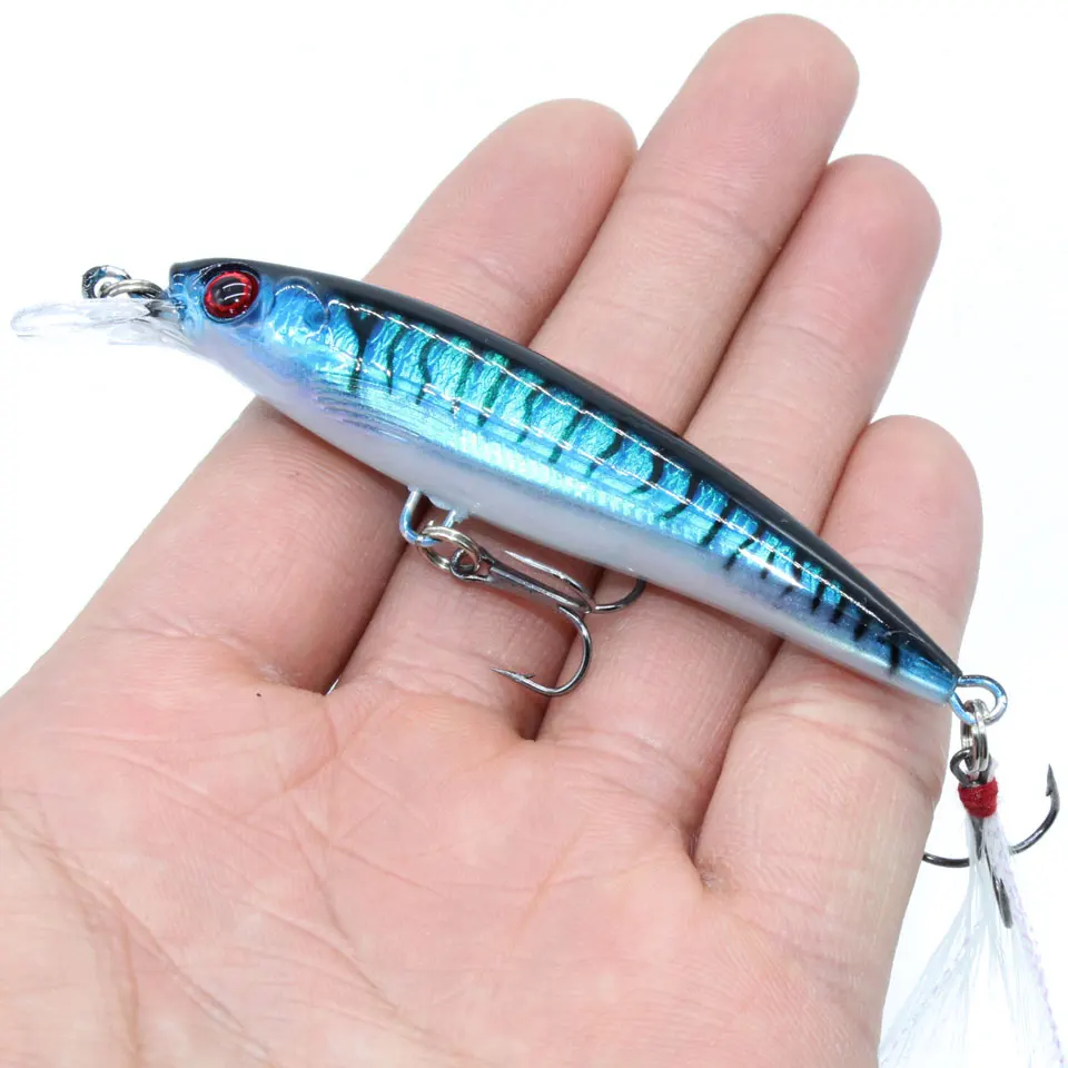 

1PCS Minnow Fishing Lure 78mm 7g Sinking Hard Bait Wobbler Jig Bait Crankbait Carp Striped Bass Pesca Fishing Tackle SwimBait