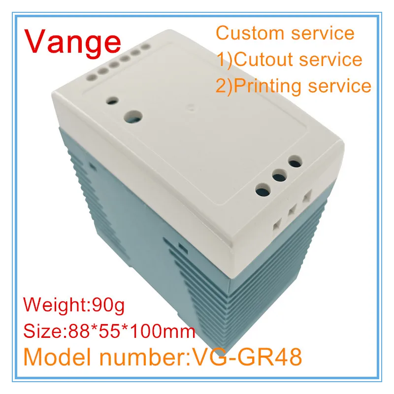 Vange 35 مللي متر PLC الضميمة 88*55*100 مللي متر PC صندوق توزيع إلكترونيات بلاستيكي لتقوم بها بنفسك