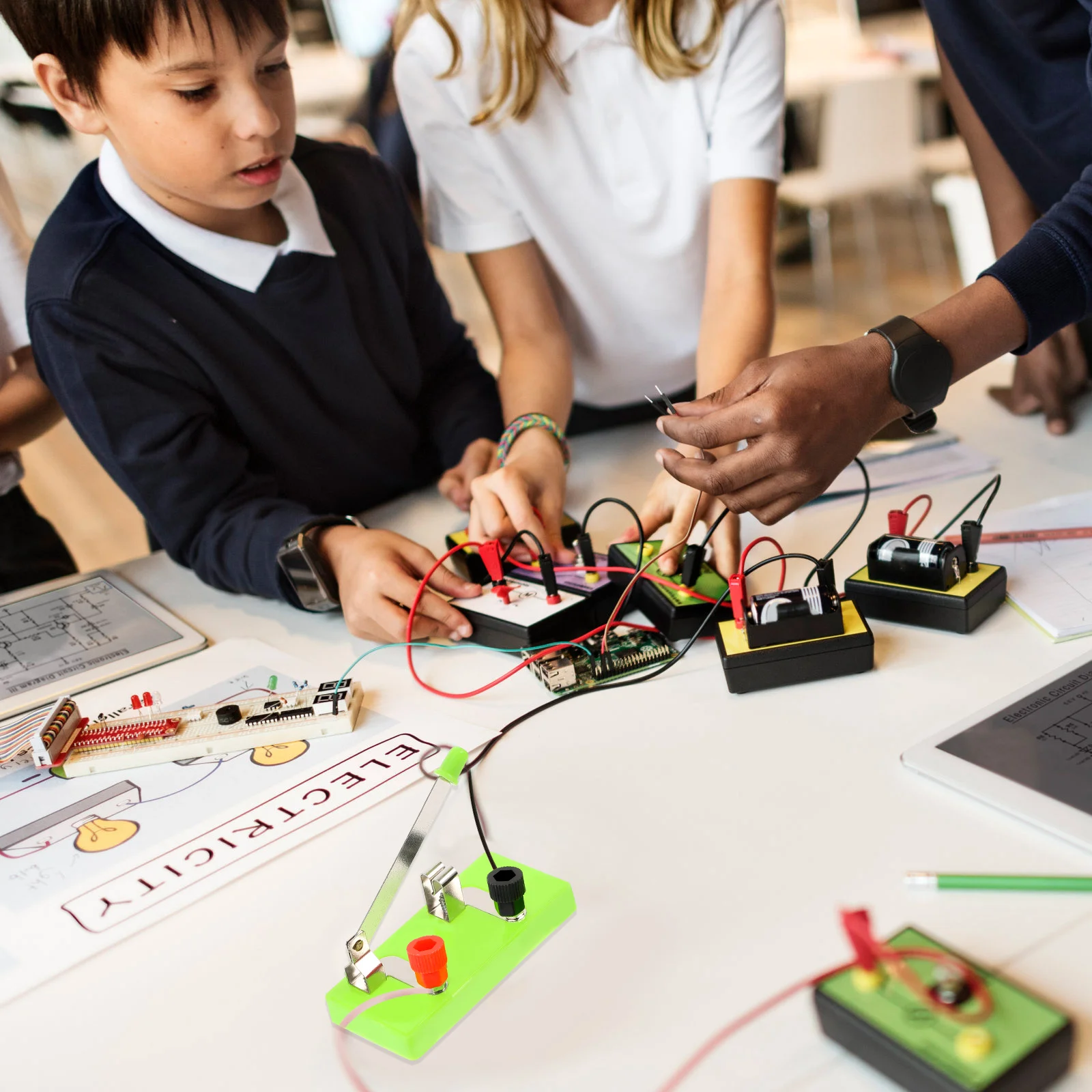 10-delige enkelpolige schakelaar School Educatieve apparatuur Experimenteerhulpmiddelen Circuits De natuurkunde Laboratoriumworp