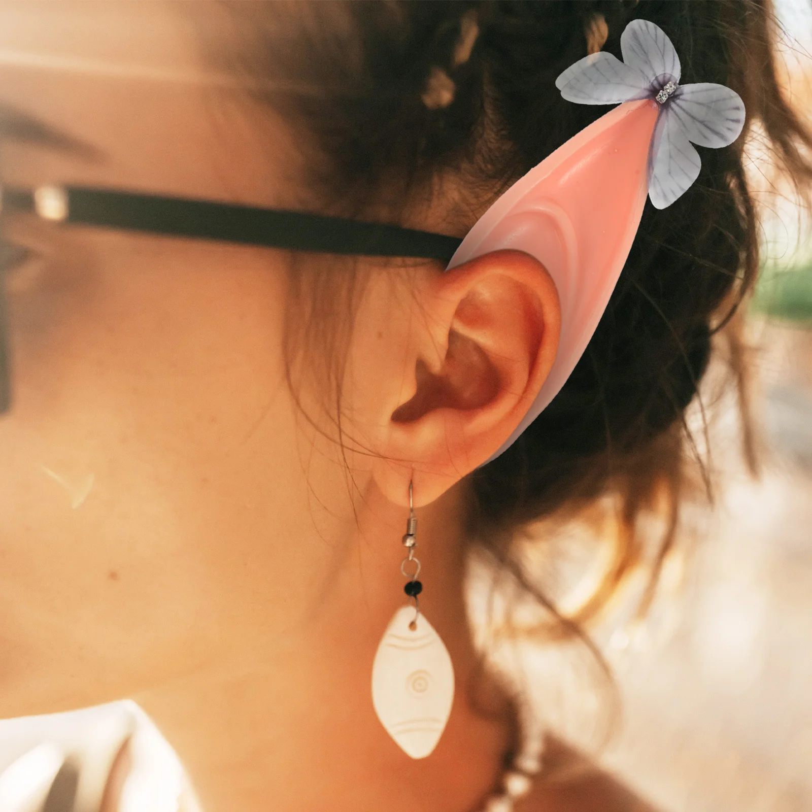 

Elf Ear Tips Butterfly Ears Fairy Hair Accessories for Women Fashion Emulsion Man