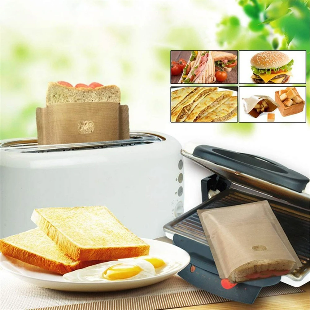 Reusable Sandwich Toaster Bags 10 Pack for Toasting Sandwiches Pizza and Snacks Heat Resistant Up to 260 Degrees Celsius