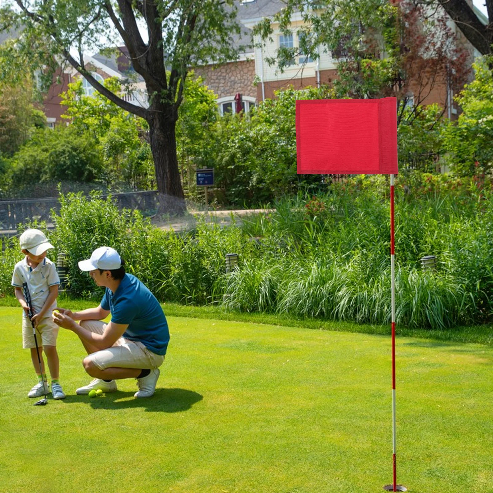 

Golf Putting Durable Nylon Bright Target Flag Quick Installation Practice Golf Accessories Putting Green Accessories