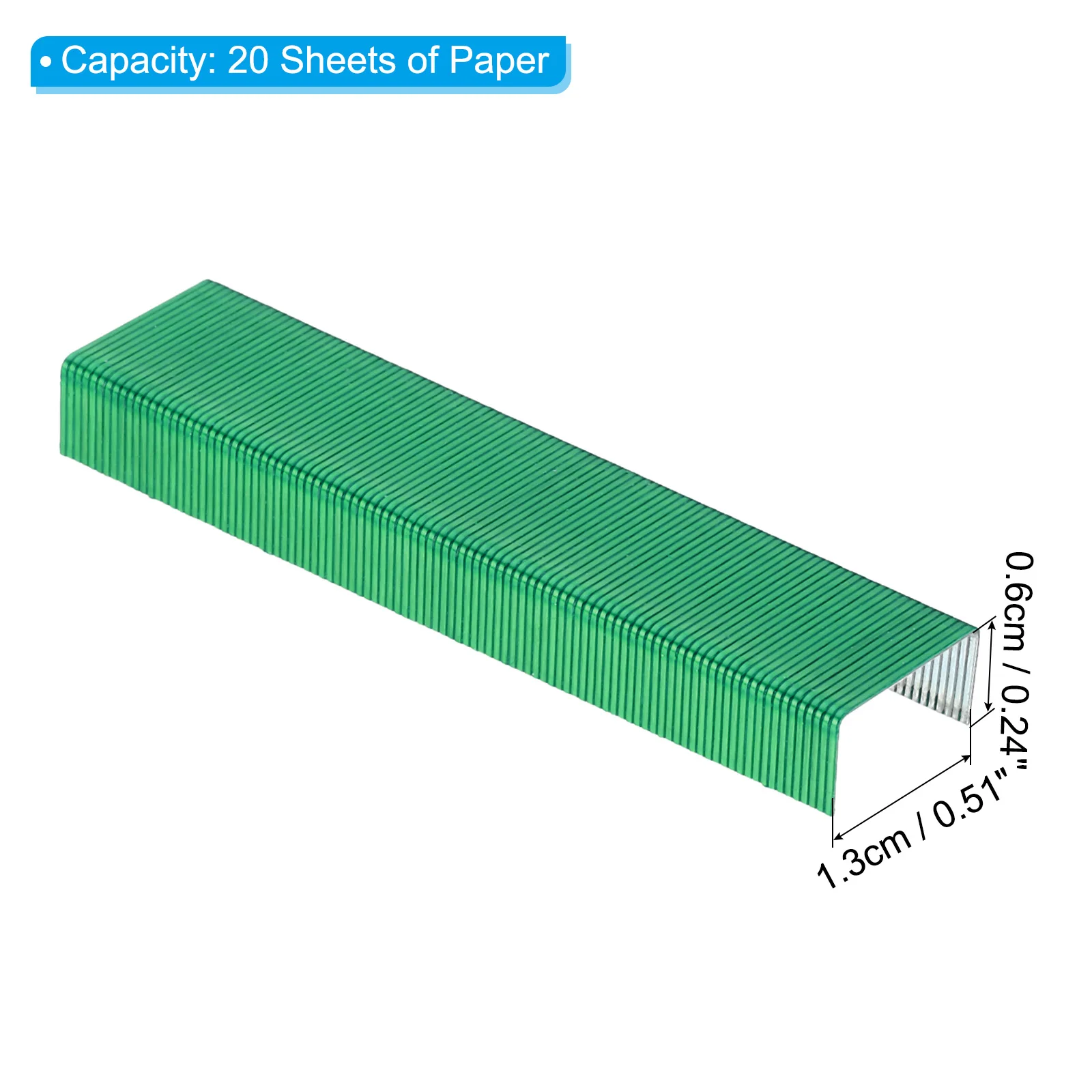 Imagem -02 - Grampeador Padrão Padrão para Papelaria de Escritório Grampos de Metal Verde Material de Encadernação Escolar de Comprimento 26 ou 4000 Pcs por Pacote 4