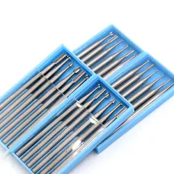 6pcs/box Dental Tungsten Carbide Burs 2.35mm Shank Head Dia 1.0/1.4/1.8/2.3mm