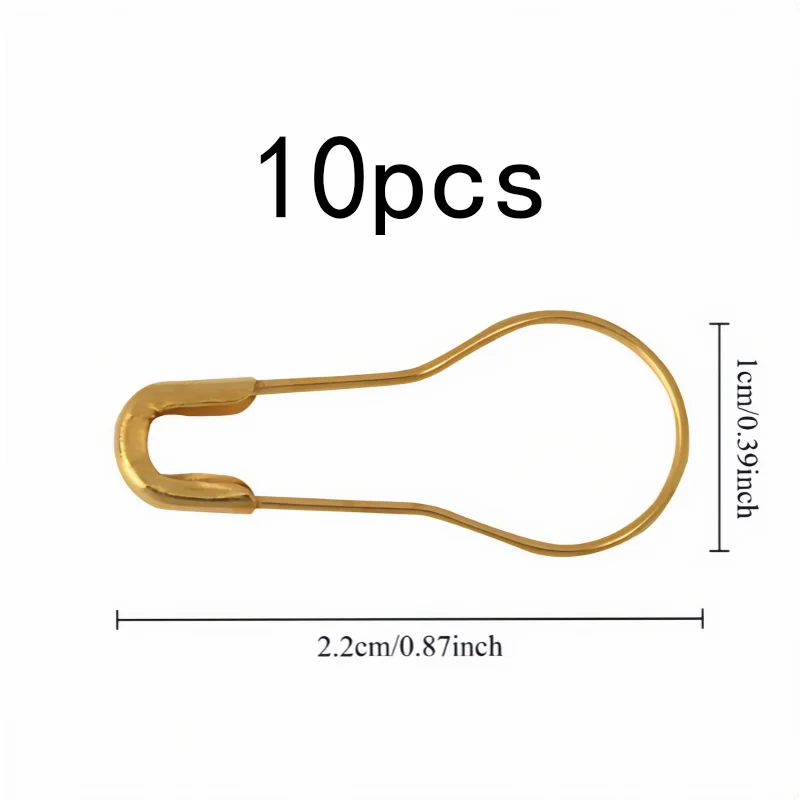 10 pcs Clothing Tag Pins, Sharp Point and Gourd-Shaped Head, ideal for Knitting Marking, Multipurpose