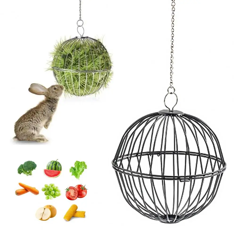 Hanging Chicken Feeder Hamster Rabbit Treat Ball Vegetable String Ball Poultry Fruit Holder\Stainless Steel Chain Feeding Tool