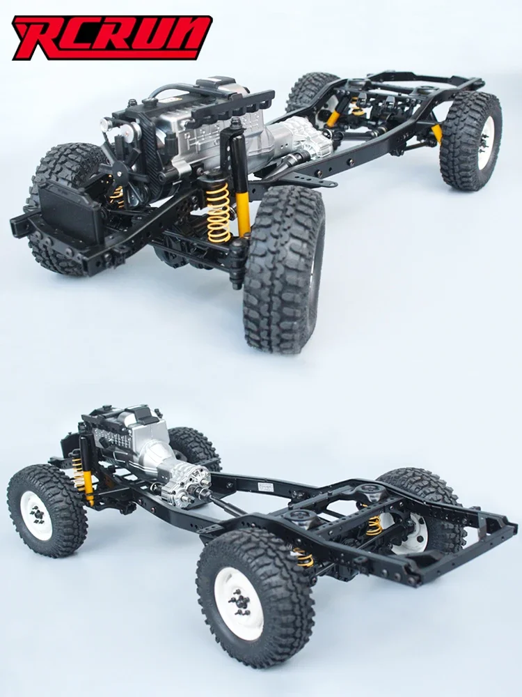 RCRUN RUN80 1/10 RC Crawler LC80 Chassis Kit with Adjustable Wheelbase Realism Scale Off-Road Truck Model