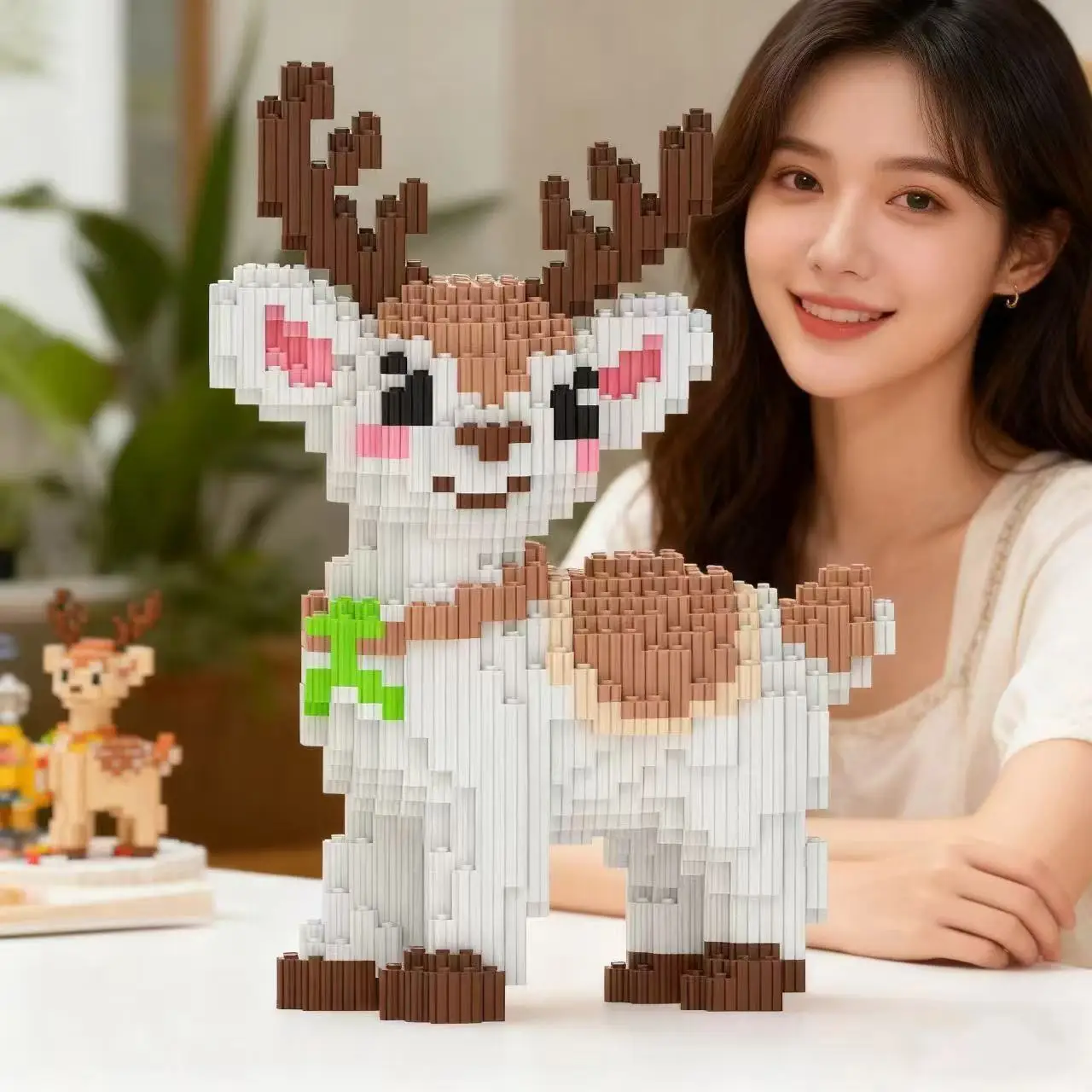 New 2026 Animal 3D Elk Fawn Cute Micro Diamond Building Block Small Particle Toys Children's Kids Birthday Gifts Home Ornament