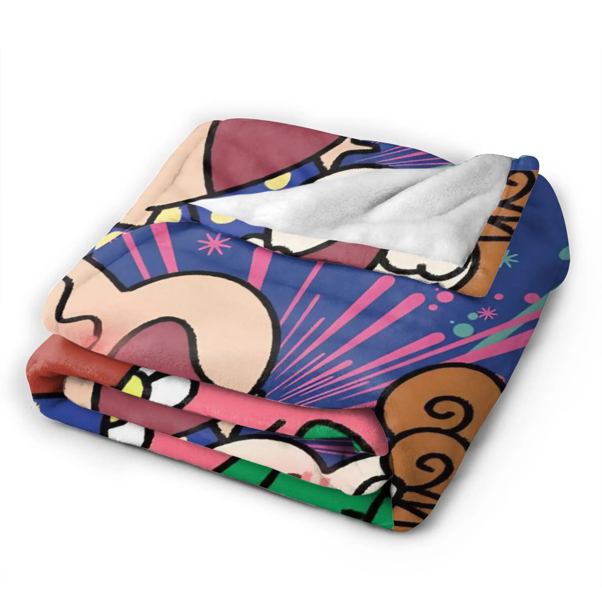 تلوين شين تشانس البطانيات الدافئة الشارع الاتجاه أفخم رمي بطانية للطفل غرفة المعيشة الفانيلا المفرش غطاء السرير #2