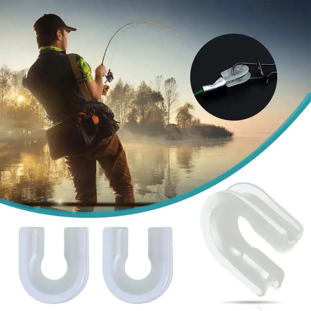 

20Pcs Luminous Fishing U-Shaped Rings Portable Lightweight Glow-in-the-dark PE Line Guide Ring Connector Angling Accessories