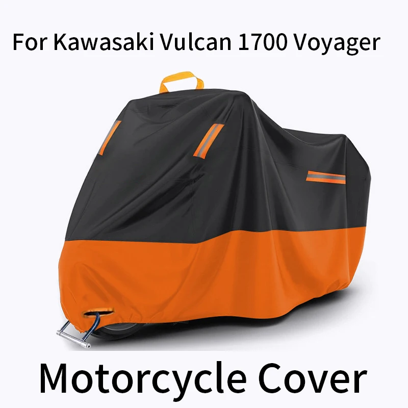 

Для мотоцикла Kawasaki Vulcan 1700 Voyager, водонепроницаемый уличный чехол, всепогодная защита, УФ-дожде, пыленепроницаемый, сверхмощный