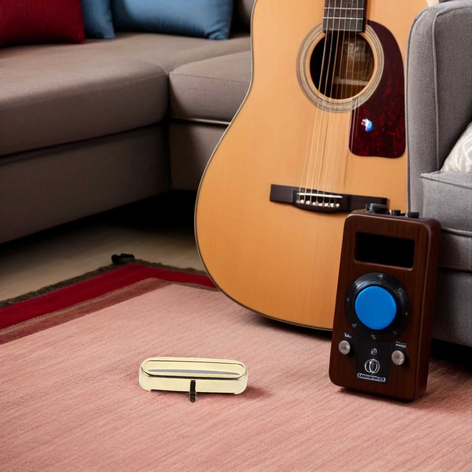 

2Pcs Brass Metal Electric Guitar Pickup Frame Open Top Single Coil Pickup Covers Mounts Heat Dissipation Noise Reduction