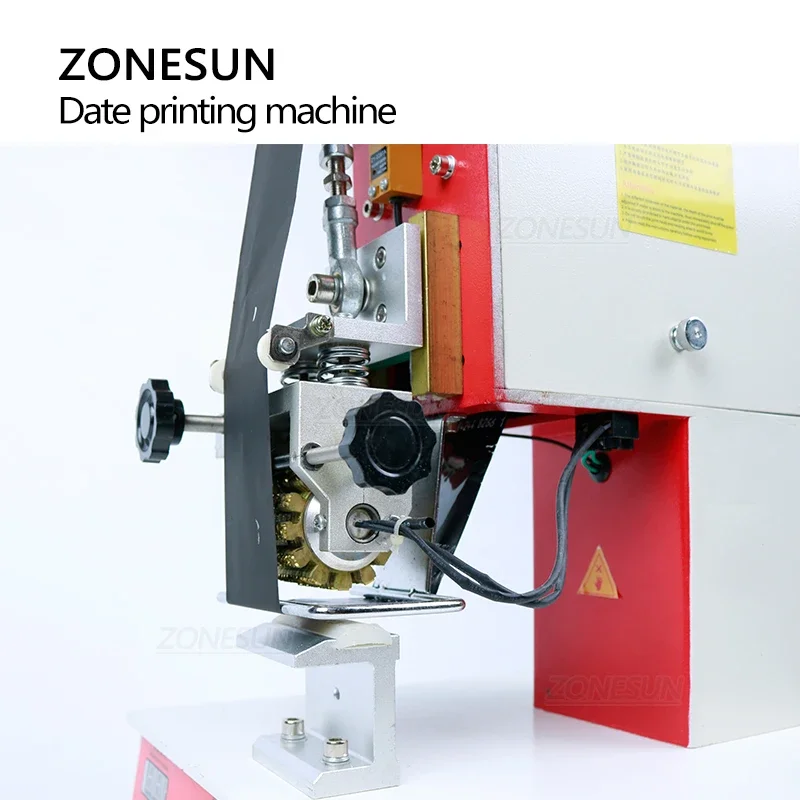 ZONESUN Rolling Ribbon Dialing Date Printing Machine หมายเลขเปลี่ยนรหัสหมดอายุวันที่เครื่องพิมพ์ดิจิตอล