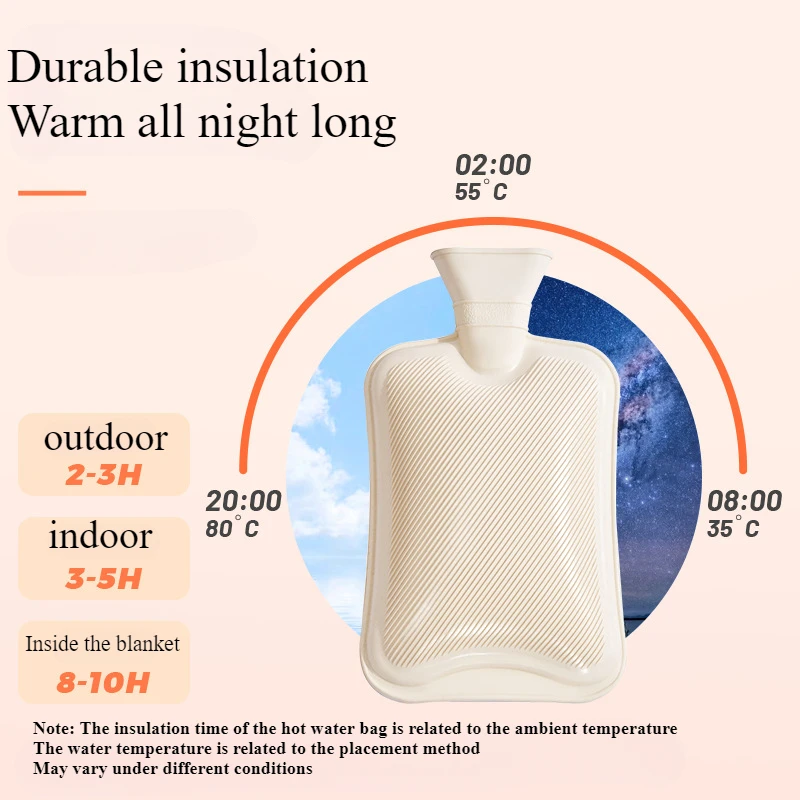 Hot Water Bag for Winter Women Menstrual Thermal Bag Portable 1L Hand Warmer Bottles for Period Pain