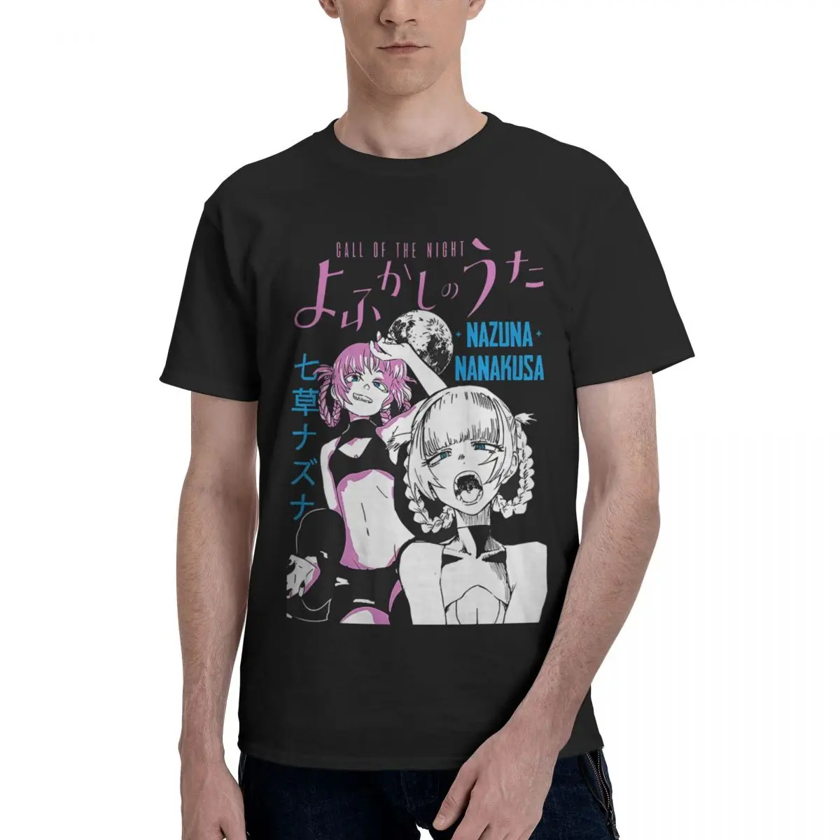 

Kou Yamori Nazuna Nanakusa Call Of The Night 100% Cotton Casual Breathable Confortable Shirt Funny T-Shirt For Men Graphic Tee