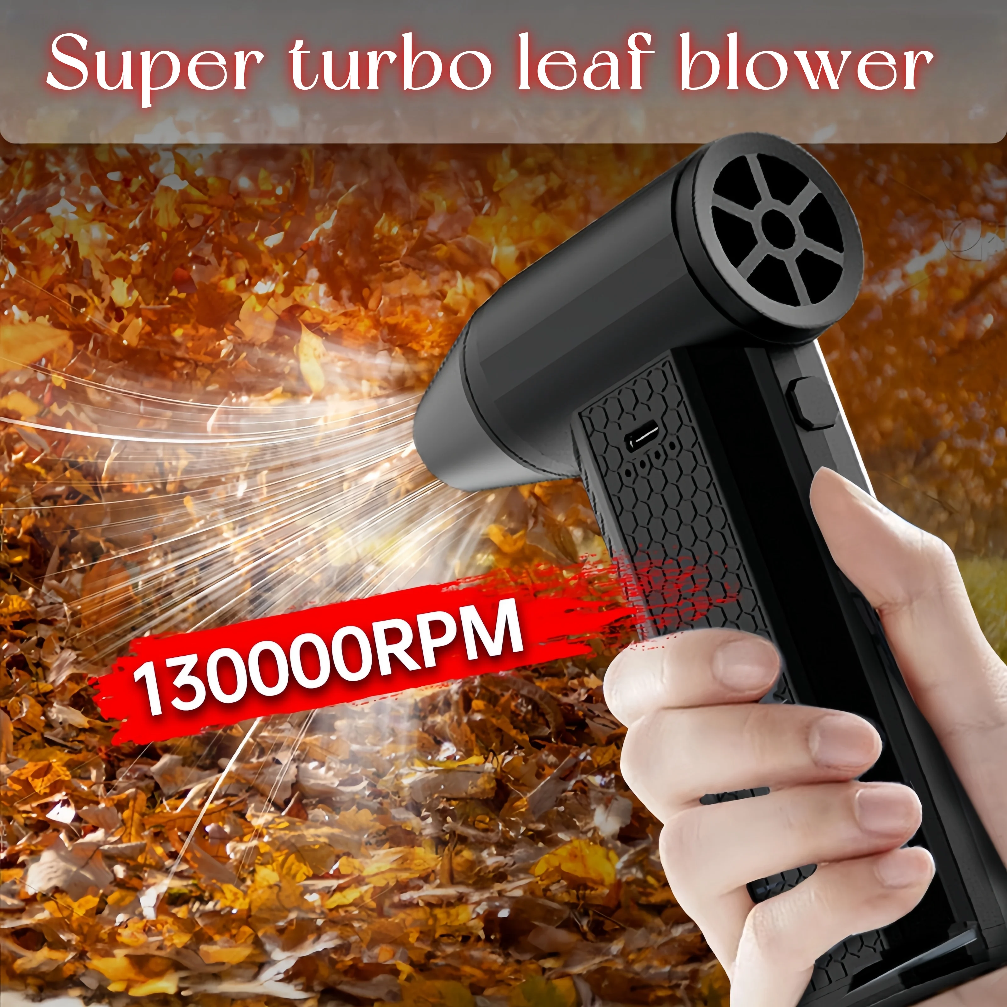 

JKUOO Mini Turbo Jet Fan Электрическая воздушная тряпка с 3-мя регулируемыми шестернями 130000 RPM Скорость ветра 52 м/с Инструмент для очистки автомобильного компьютера