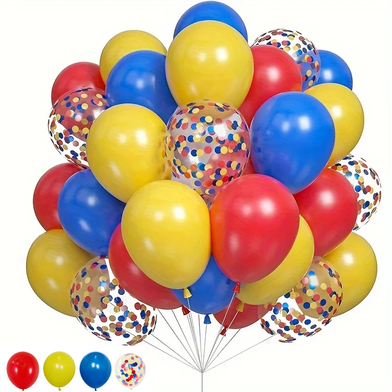 35 Uds. Globo de látex de 12 pulgadas, Globos de fiesta de cumpleaños de circo de carnaval para niños, Baby Shower, bodas, decoraciones para fiestas, Globos de aire
