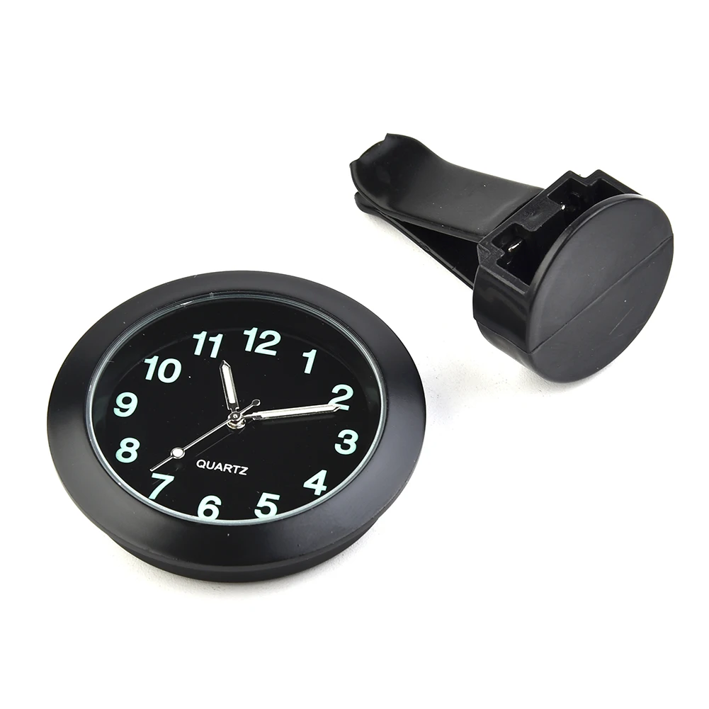 Chrome Metal Car Clock Clip Decor Inner Interior Parts Replacement Watch Accessories Air Vent Portable Chrome Metal