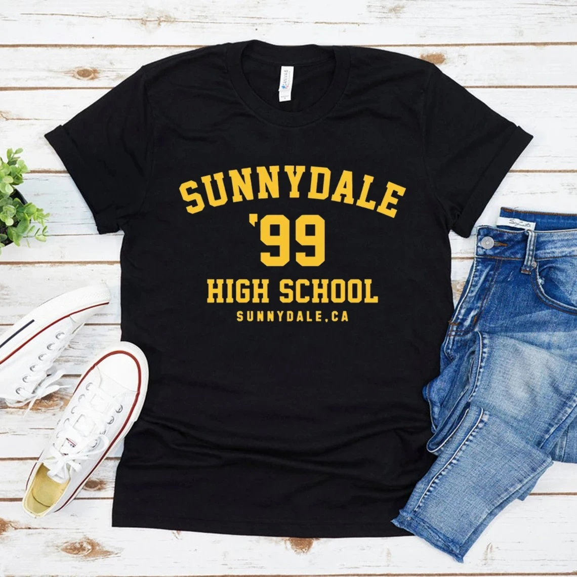 Sunnydale 99 High School Student Unisex T-shirts Sunnydale Summer Fashion Graphic Tee Women Casual Harajuku Shirt Casual Tops