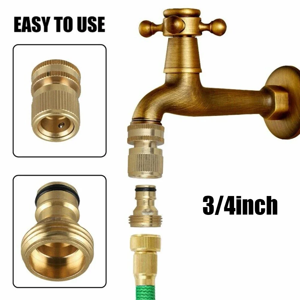 Easy And Fast Installation With Quick Connect Garden Hose Quick Connect 34 Inch Brass Female Thread Tap Connector Male Quick