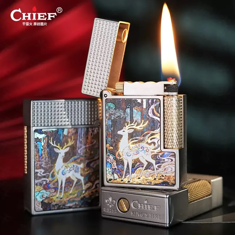 

Новая интегрированная керосиновая зажигалка CHIEF с боковым шкивным поджигом, высококачественная зажигалка для керосина/масла, подарки для курильщиков