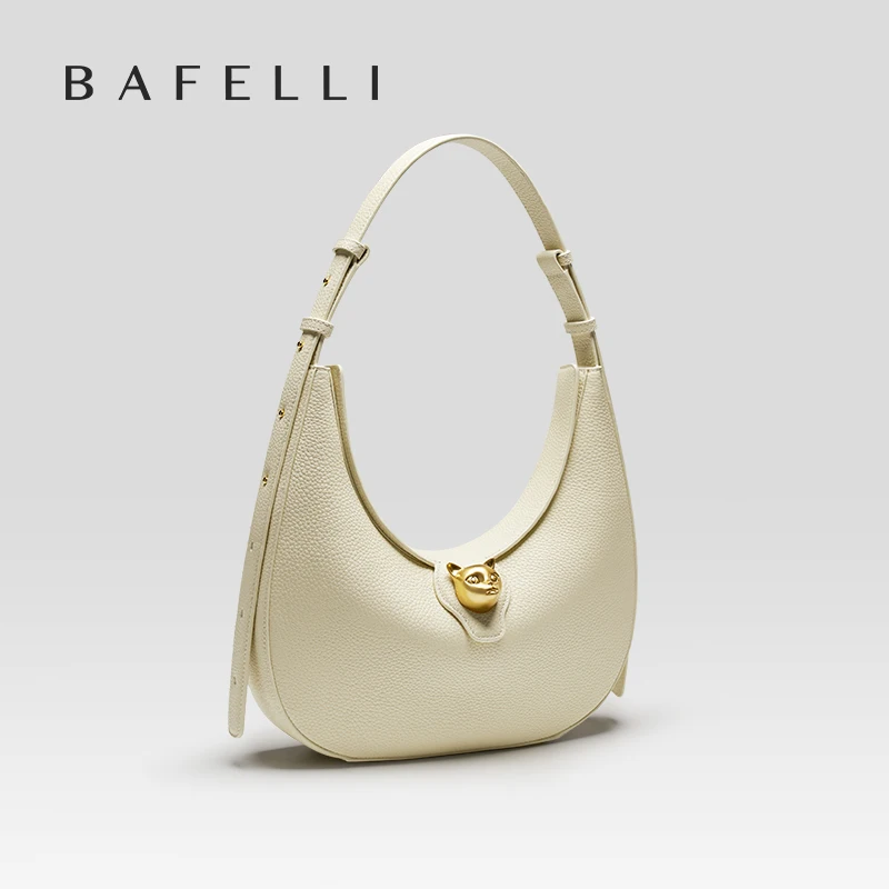 BAFELLI 2026 NEW WOMEN\'S HANDBAG CAT SERIES GENUINE LEATHER LUXURY BRAND FASHION STYLE SHOULDER HOBOS LARGE SIZE BAGS FEMALE