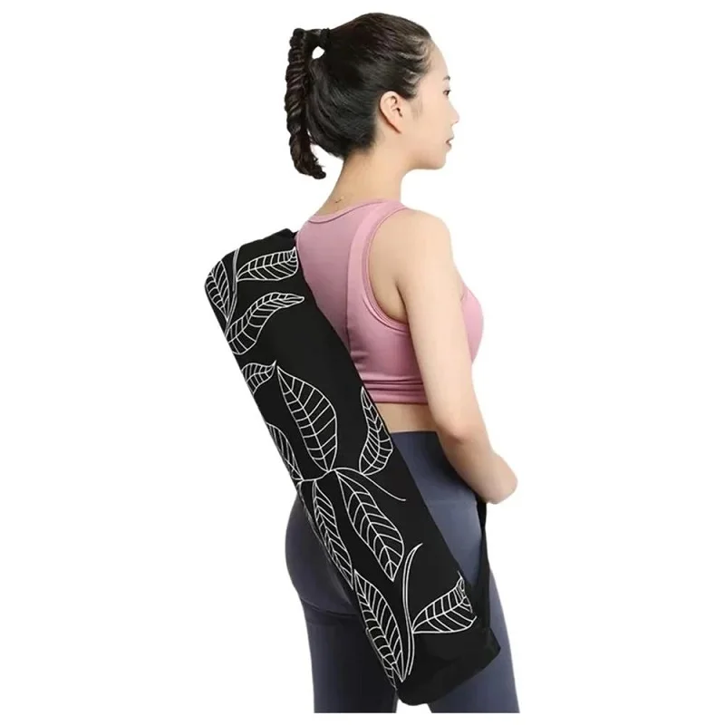 Multi-functional Yoga Mat Bag Gym Mat Bag Yoga Backpack Canvas Single Shoulder Yoga Mat Case Portable Fitness Bag Without Mat