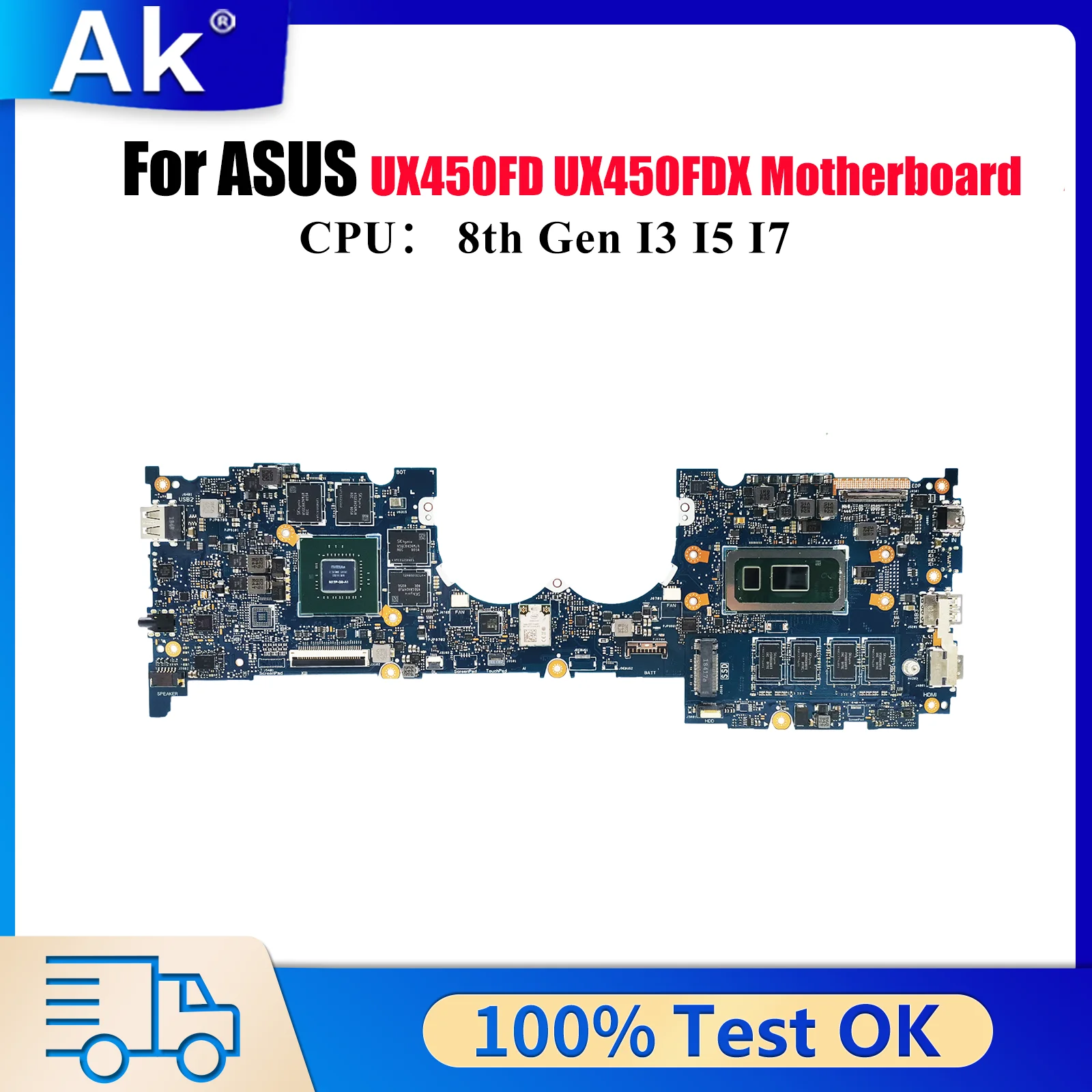 

UX450FD Материнская плата для ноутбука ASUS ZenBook UX450FDX UX450F UX450FD Материнская плата для ноутбука с процессором I3 I5 I7 100% тестирование ОК быстрая доставка