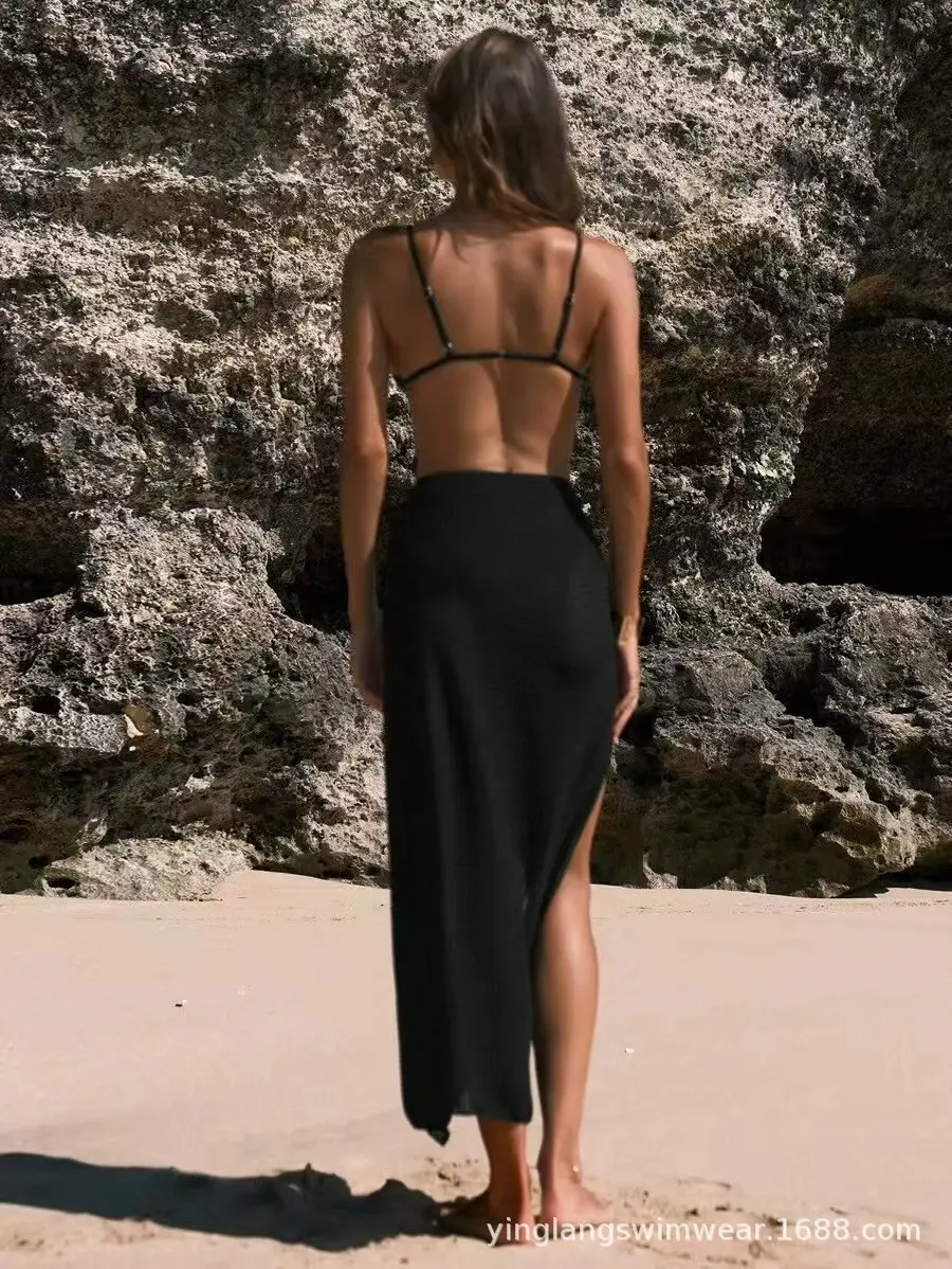 Abito da spiaggia bohémien Copricostume in rete floreale Abito da mare Copricostume in chiffon leggero Abito da spiaggia lungo da vacanza Abito da spiaggia trasparente