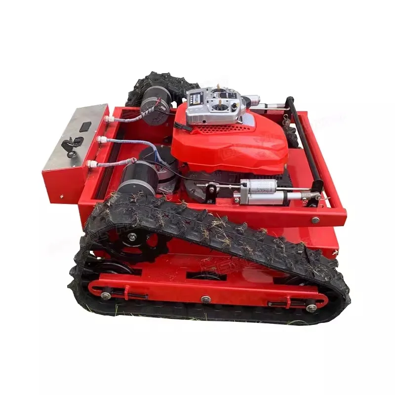 Remote Controlled Gasoline Engine, Adjustable Blade Height, Remote Control, Lawn Mower