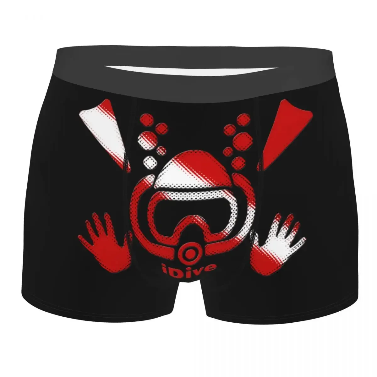 IDive Dive Flag Scuba Diving Boxer Shorts For Men Sexy 3D Print Diver Underwear Panties Briefs Breathable Underpants