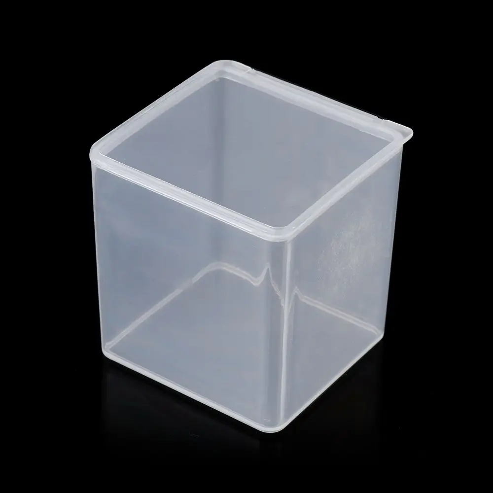 1Pcs Transparent Plastic Beads Storage Box Small Items Crafts Hardware Container Pill Chip Box Jewelry Organizer Case