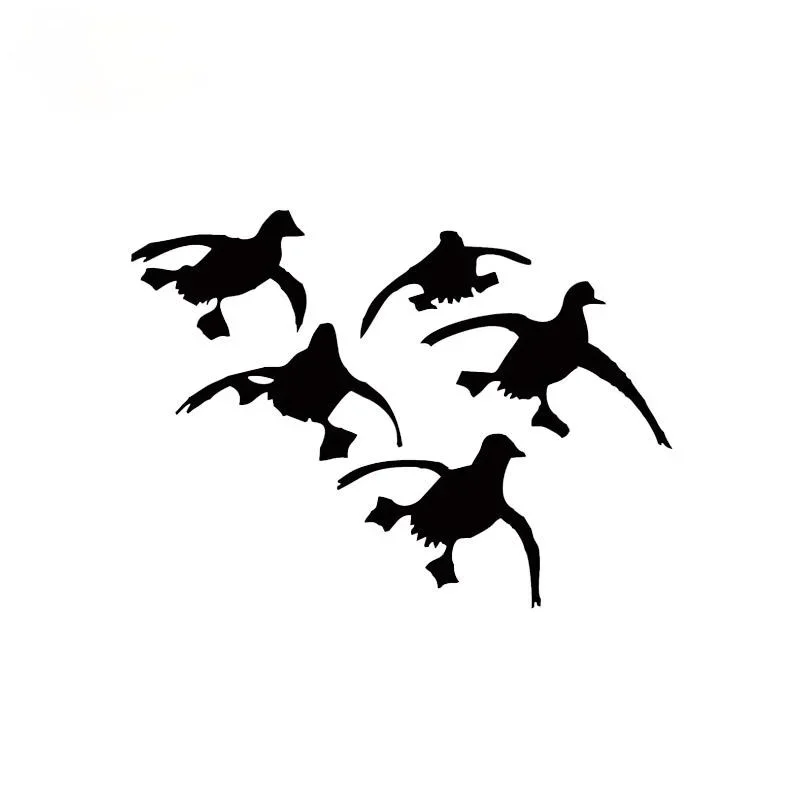 Car Sticker Creativity Personality Flying Ducks Landing Hunting Decals Sticker Waterfowl Waterproof Sun Protection PVC,15*13CM