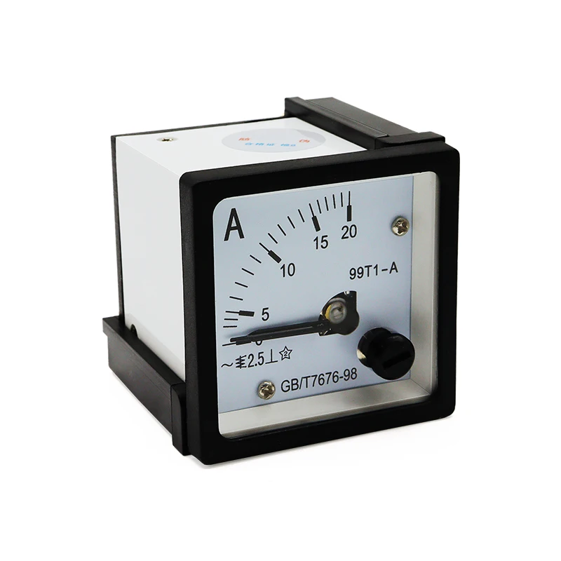 99T1 Mutual Inductor Type AC Pointer Ammeter 1A 2A 3A 5A 10A 20A 25A 30A 40A 50A Current Meter