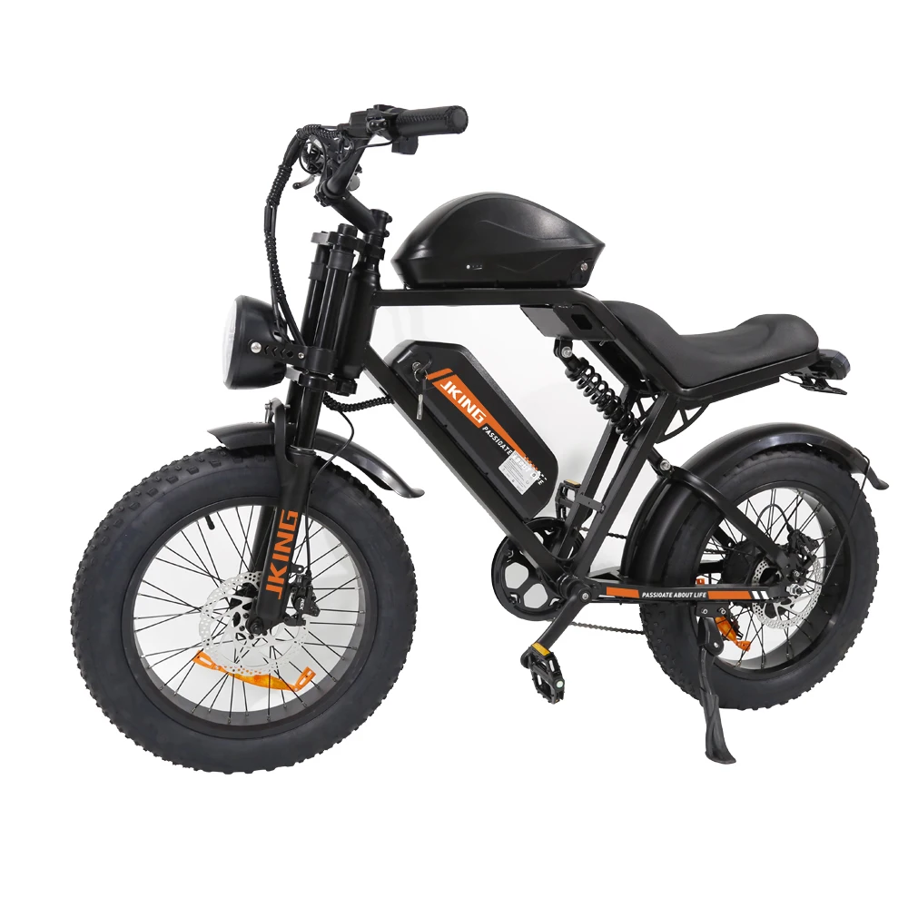 JKING FXH-002PRO E-Bike Nennleistung 250W Motor 48V36.4Ah Batterie Vorder- und Hinterstoßdämpfer Elektrofahrrad 20 Zoll Fat Tire All-Terrain-Elektrofahrrad