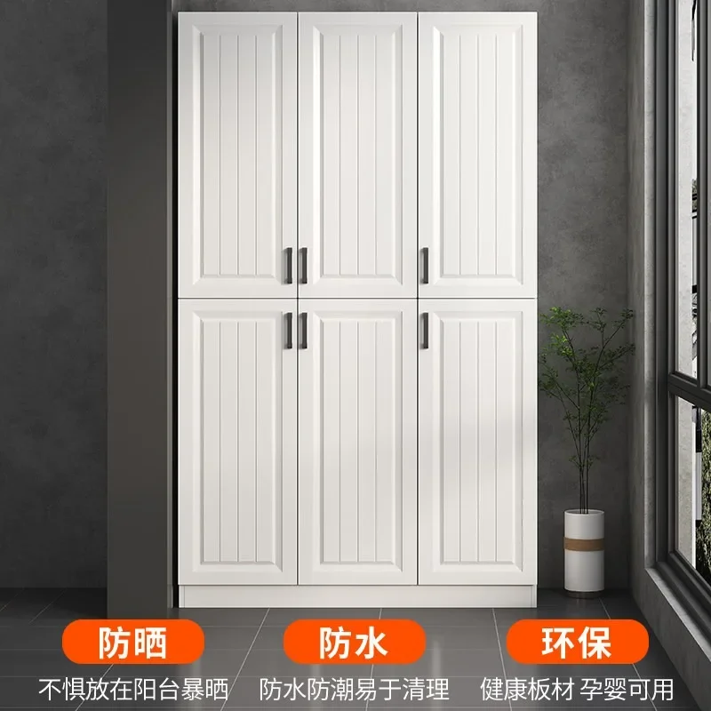 Balcony Cabinet Locker Customized Sunscreen Waterproof Locker Sundry  Shoe Floor gainst the Wall Large S