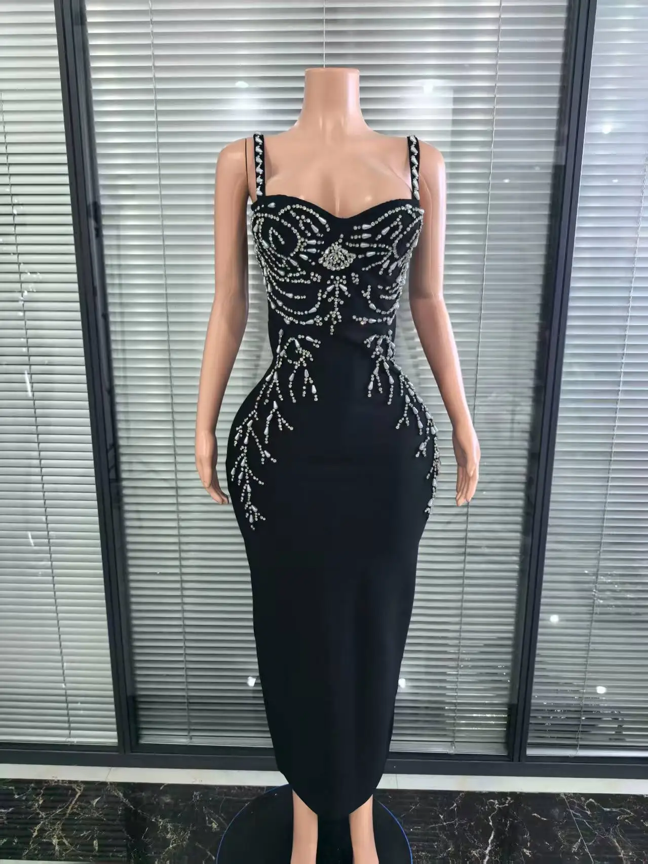 Rode vrouwen mouwloze sexy riem glanzende strass bodycon lange bandage jurk elegante avondfeest vieren cocktail outfit